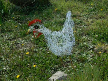 Sculpture intitulée "VIENS POUPOULE" par Venner Fanch, Œuvre d'art originale, Métaux