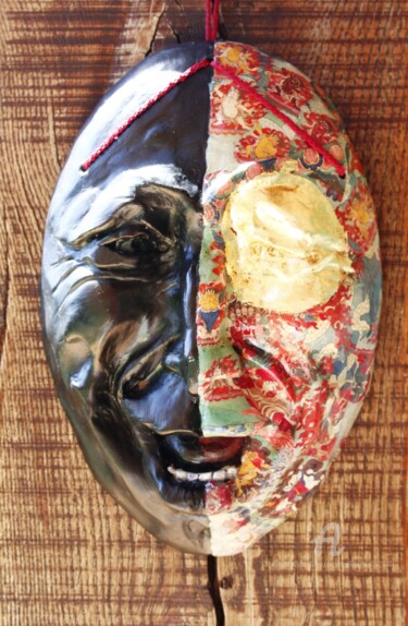 Sculpture intitulée "EUPHORIE" par Paule-Andree Maraval, Œuvre d'art originale, Céramique Monté sur Métal