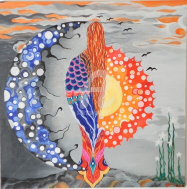 Peinture intitulée "Polarités" par Cassio-Galet, Œuvre d'art originale, Acrylique