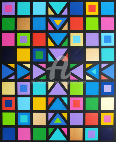 Peinture intitulée "COLORS CARRÉS" par Jean-Marc Philippe (Jimpy), Œuvre d'art originale, Acrylique