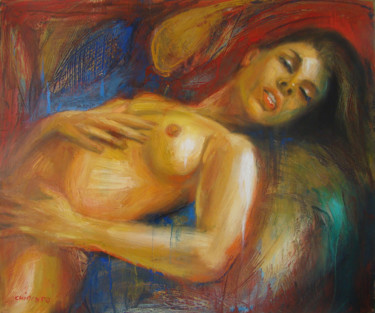 Passion Painting titled "Passion" by Laurent Chimento, Original Artwork, Oil