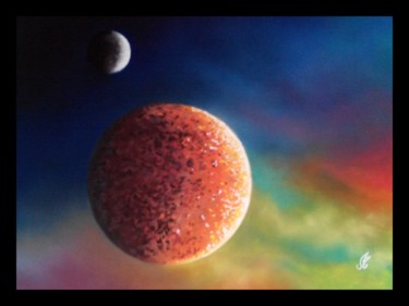 Peinture intitulée "Paysages-Libres-n-7…" par Murielle Léger, Œuvre d'art originale, Pastel