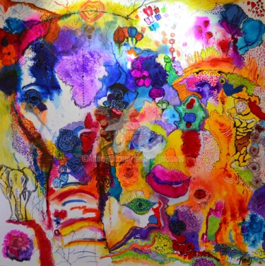 Peinture intitulée "couleur-nature.jpg" par Frederic Janssens (Fredj), Œuvre d'art originale, Encre