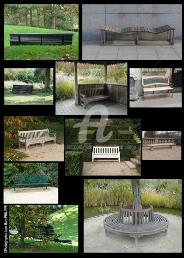 Photographie intitulée "MÉLI MÉLO BANCS" par Jean-Marc Philippe (Jimpy), Œuvre d'art originale, Photographie numérique