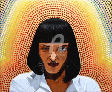 Peinture intitulée "Mia Wallace" par Mobiclint, Œuvre d'art originale, Acrylique