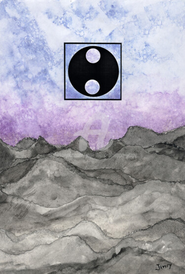 Peinture intitulée "PLANÈTE X (1)" par Jean-Marc Philippe (Jimpy), Œuvre d'art originale, Aquarelle