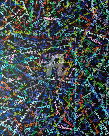 Peinture intitulée "DES NOMS ET DES MOTS" par Jean-Marc Philippe (Jimpy), Œuvre d'art originale, Acrylique