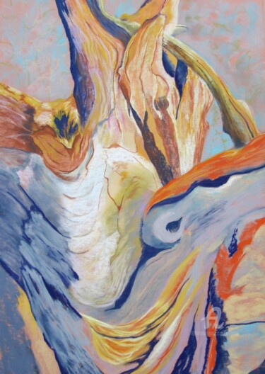 Schilderij getiteld "Introspection" door Claudette Allosio, Origineel Kunstwerk, Pastel
