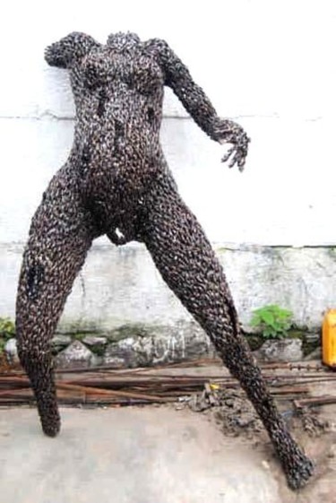 Sculpture titled "(Sans titre)" by Freddy Tsimba, Original Artwork