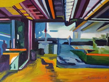 Peinture intitulée "La nuit blanche- La…" par Agnieszka Rozek, Œuvre d'art originale, Huile