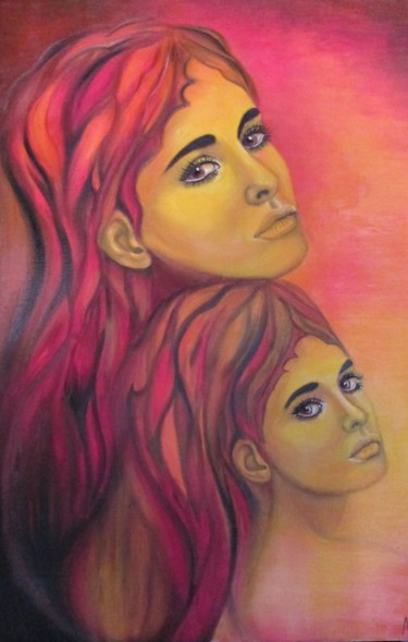 Peinture intitulée "L'autre émoi..." par Alix, Œuvre d'art originale, Huile