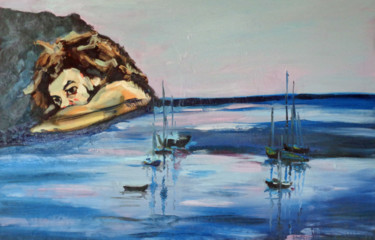Peinture intitulée "Villefranche" par Agnieszka Rozek, Œuvre d'art originale, Huile