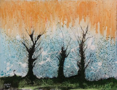 绘画 标题为“Trois Arbres” 由Gipéhel, 原创艺术品, 丙烯
