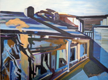 Peinture intitulée "Galerie d'Art" par Agnieszka Rozek, Œuvre d'art originale, Huile