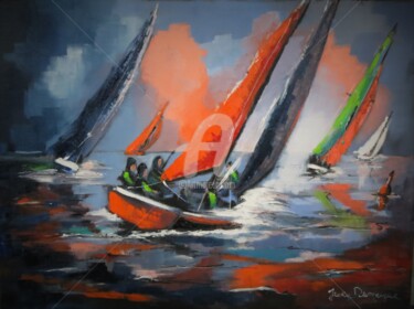 Peinture intitulée "Babord amure" par Jacky Dumergue, Œuvre d'art originale, Huile