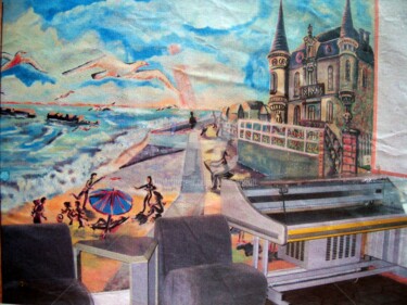 Peinture intitulée "Fresque murale, Asn…" par Anne D'Orion, Œuvre d'art originale, Acrylique