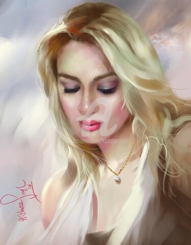 Digital Arts titled "Persian Beauty-kish…" by Kishore Singh, Original Artwork