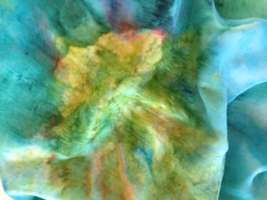 Peinture intitulée "Floral Burst Silk/W…" par Gloria Nilsson, Œuvre d'art originale, Acrylique