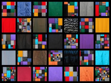 Arts numériques intitulée "Mosaïque Textile au…" par Jean-Luc Perrault, Œuvre d'art originale, Photo montage