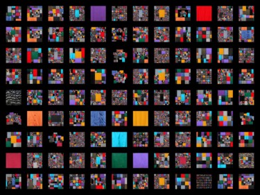 Arts numériques intitulée "Mosaïque aux Carrés…" par Jean-Luc Perrault, Œuvre d'art originale, Photo montage