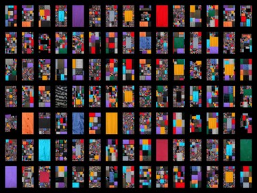 Arts numériques intitulée "Mosaïque aux Rectan…" par Jean-Luc Perrault, Œuvre d'art originale, Photo montage