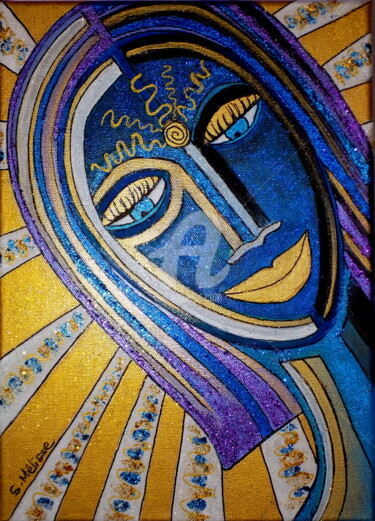 Peinture intitulée "MÉDITATION N°5" par Artamelis, Œuvre d'art originale, Acrylique