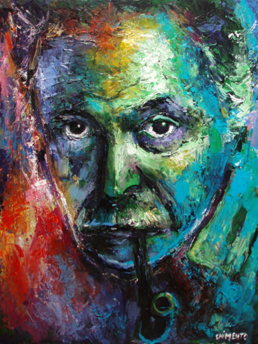 Peinture intitulée "brassens" par Laurent Chimento, Œuvre d'art originale