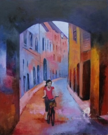 Peinture intitulée "Au coeur du passé" par Marie Andrée Hembert, Œuvre d'art originale, Huile