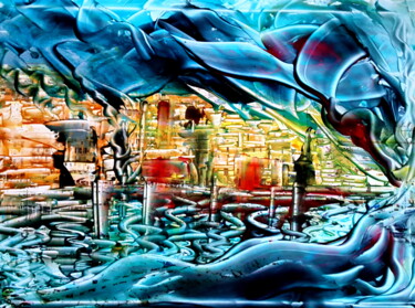 Peinture intitulée "Bastia,u portu" par Pierre-Paul Marchini, Œuvre d'art originale, Huile