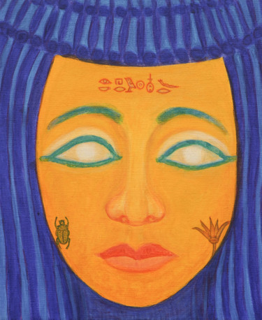 Malerei mit dem Titel "pharaonische Impres…" von Sigrun Neumann (Sineu), Original-Kunstwerk, Acryl