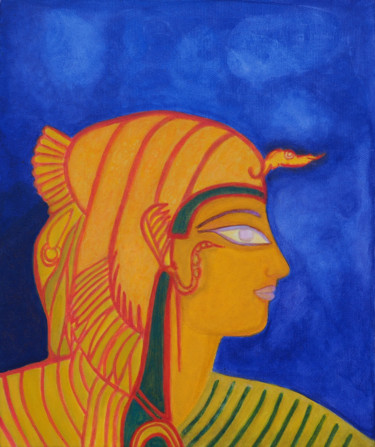 Malerei mit dem Titel "pharaonische Impres…" von Sigrun Neumann (Sineu), Original-Kunstwerk, Acryl