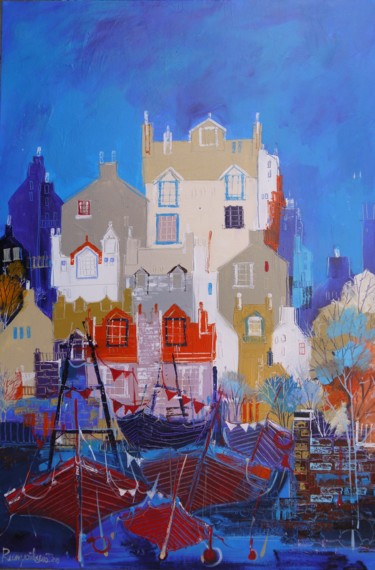 Peinture intitulée "Home From Home" par Irina Rumyantseva, Œuvre d'art originale, Acrylique