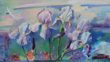 Painting titled "Road to the Sea" by Andrey Simakov, Original Artwork, Oil