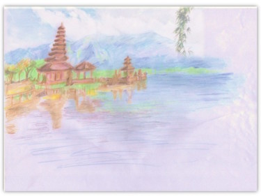 Dessin intitulée "Asie.jpg" par Nadia Mardiguian, Œuvre d'art originale, Crayon