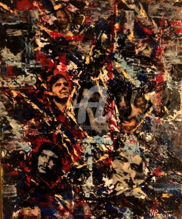 Schilderij getiteld "Revolution" door Yves Perrotte, Origineel Kunstwerk, Acryl
