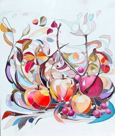 绘画 标题为“APPLE WONDERLAND” 由Elena Mclaren, 原创艺术品, 颜料