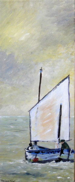 Peinture intitulée "bateau-de-peche.jpg" par Anne Vincent-Rohaut, Œuvre d'art originale, Acrylique