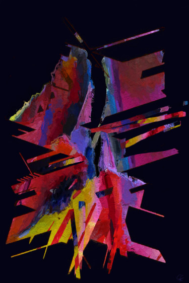 La Dame de Haute-Savoie Arts numériques intitulée "La Dame de Haute-Sa…" par Gérard Esquerre, Œuvre d'art originale, Peinture numérique Monté sur Ch…