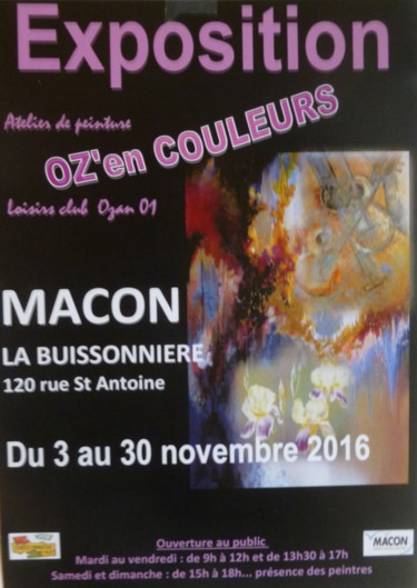 Peinture intitulée "affichette-expo-mac…" par Pierre Feyeux, Œuvre d'art originale
