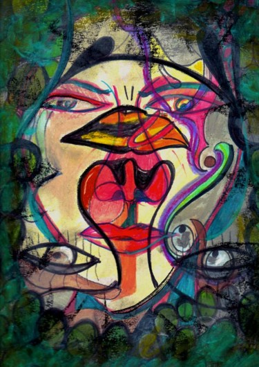 Dessin intitulée "douceurs sauvages" par Catb, Œuvre d'art originale, Pastel