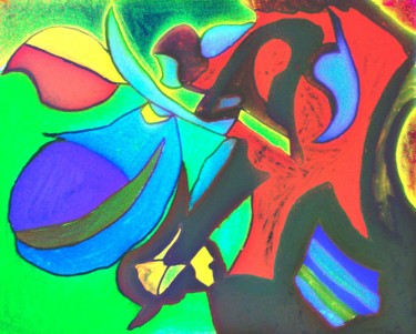 Peinture intitulée "Le sourire du cheva…" par Zykram, Œuvre d'art originale