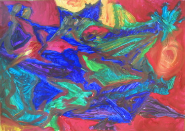 Peinture intitulée "Liberty" par Zykram, Œuvre d'art originale