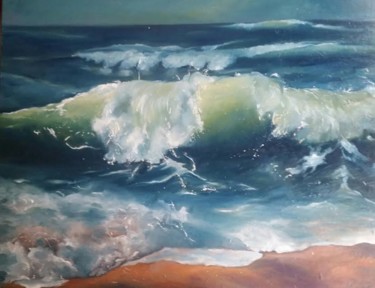 Peinture intitulée "El baile de las ola…" par Mihaela Mihailovici, Œuvre d'art originale, Huile