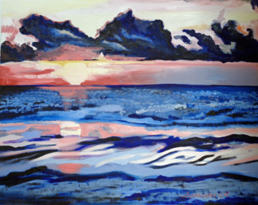 Peinture intitulée "Couchons-nous Midde…" par Agnieszka Rozek, Œuvre d'art originale, Huile