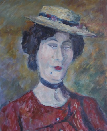 Peinture intitulée "Mlle..." par Michel Adam, Œuvre d'art originale, Acrylique