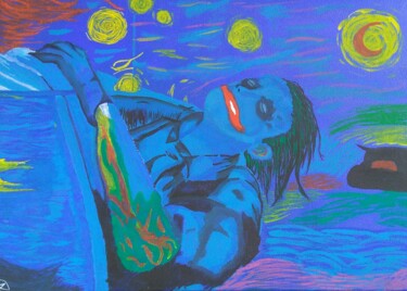 Pintura intitulada "agente do caos" por Oz, Obras de arte originais, Acrílico