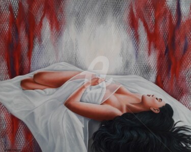 Peinture intitulée ""Moment de sérénité"" par Shena Ajuelos, Œuvre d'art originale, Huile