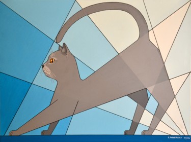 Peinture intitulée "Chat "r'treux" de p…" par Patrice Preveirault, Œuvre d'art originale, Huile