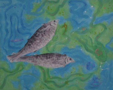 제목이 "Pisces Constellation"인 미술작품 Erdal Bölükbaşı로, 원작, 아크릴