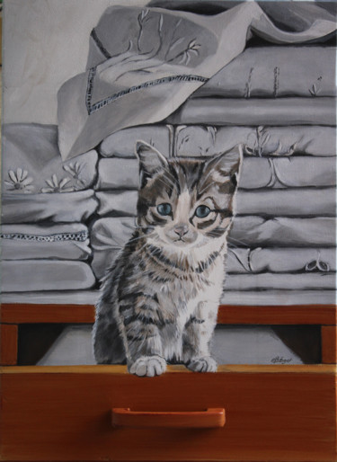 Peinture intitulée "Polichinelle dans 1…" par Elisabeth Begot, Œuvre d'art originale, Acrylique